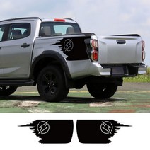 픽업 바디 사이드 스티커 Isuzu Dmx D Mx 트럭 후드 뒷문 데칼 트렁크 비닐 커버 자동 튜닝, 02 Type 2_01 Glossy Black