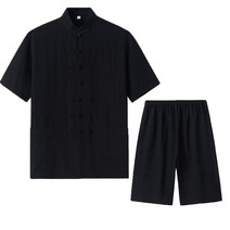 COSYEVNO 여름 남자 생활한복 반팔 반바지 원단이 편하고 단추 디자인 (개량한복)