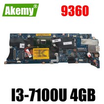 Akemy 브랜드의 새로운 I3-7100U 4GB DELL XPS 9360 노트북 마더 보드 LA-D841P CN-0J54PM J54PM 메인 100%, 한개옵션0