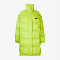 MSGM [MSGM] 여성 미드 랭스 다운 자켓 옐로그린 MGM18FROT503LM