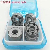 전동서핑보드 롱보드샵 Abec11 혁신적인 Si3n4 세라믹 5 공 608 롤러 스케이트 베어링 스피드 스케이팅 스쿠터 롱보드 스케이트보드, [01] 8pc 5ball hybrid 608