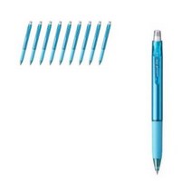유니볼 RE 지워지는 겔잉크 볼펜 0.5mm, 스카이블루, 10개