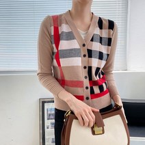 브리스살롱 (bs2533) 명품스타일 런던무드 체크 니트 가디건