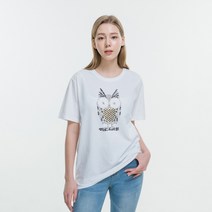 클로니아 큐빅부엉이 라운드 면 반팔 티셔츠 ES1T13