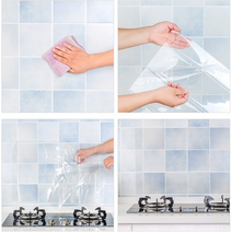 주방 타일 투명 시트지 기름튐 오염방지 벽 타일 가스렌지 보호필름 아이디어상품 주방벽지