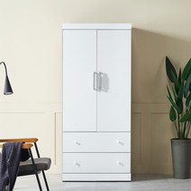 젠 주니어 침실 옷방 수납 드레스룸 시스템 장농 800 투서랍장, 오크화이트