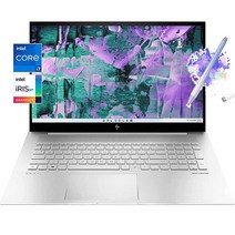 HP Envy 17인치 터치스크린 노트북 | 인텔 코어 i7-1255U| 윈도우 11| 무선 Wi-Fi6| 썬더볼트4 USB4 타입 C 백라이트 키보드 SD 카드 리더기 스타일러스, 64GB RAM | 1TB PCIe SSD