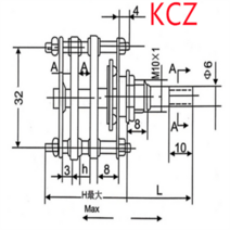 셀렉터스위치 로타리스위치 2단 3단 1pc 세라믹 로터리 스위치 밴드 채널 선택기 kcx(소) kcz(중)kct(대), kcz, 6p3t