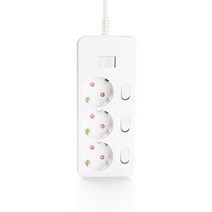 아이정 더좋은 프리미엄 개별 절전 과부하차단 멀티탭 3구 화이트, 5m, 1개