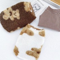 코코스튜디오 예쁜 강아지옷 고양이 테디 플리스 조끼, 코코 테디조끼랑 티셔츠set/화이트