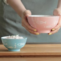 파스텔톤 혼밥식기 공기 그릇 한식 가정식 밥그릇, 파이시스 공기 핑크 1P