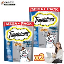 고양이 마약간식 템테이션 헤어볼 컨트롤 대용량 메가팩 130g, 2팩