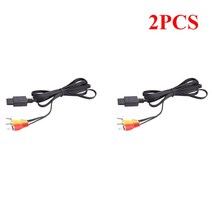 1.8M 슈퍼 닌텐도 64 오디오 TV 비디오 코드 AV 케이블 게임 큐브 N64 SNES 복합, [02] 2PCS, 2개