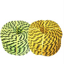 대경실업 PE로프 8mm-약150m (4.5Kg) 다용도 밧줄, 노랑+흑색