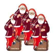 하체즈 밀크 초콜릿 산타클로스 할로우 피규어 Hachez 38g 4개