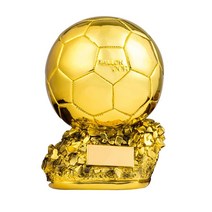 인테리어편집샵 스톤오브제 공예 골드 축구 전략 조각 기념품 트로피 수지 장식품 방 장식 경기 상금 품, 01 25cm, 04 Gold With Plate