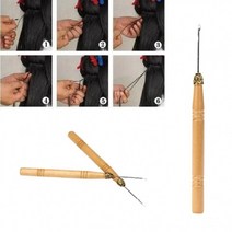 위그바늘 가발 뜨개질 후크 루프 머리연장 붙임머리, 위그바늘 BL06361