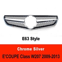 벤츠 그릴 세로그릴 다이아몬드그릴 e coupe w207 다이아몬드 c207 mercedez e coupe w207 전면 용 전면 범퍼 스포츠 2009-2016 e200 범퍼, 실버 e63s 09-13