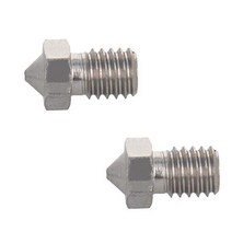 MroMax 2Pcs 3D Printer Stainless Steel Head Nozzle 0.4mm M6 Thread for 3D Printer Makerbot RepRap 1., 1, 0.4mm 2Pcs