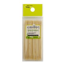 1+1 나무이야기 양면산적꽂이(10cm 50P) 대나무꼬지 꼬치, 9개