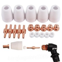 20pcs PT-31 CT312 CUT40/50 플라즈마 커터 액세서리 팁 전극 토치 소모품 공기 절단 노즐, 한개옵션0