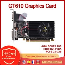 gt610 그래픽 카드 pci-e 2.0 x16 64비트 gddr3 2gb vga dvi-i hdmi 호환 비디오 카드 nvidia geforce gt610 2g 64비트, 협력사