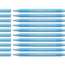 Schneider Slider Edge 파스텔 XB (엑스트라 브로드) 볼펜 1.4mm 라이트 블루 배럴 베이비 잉크 펜 10개 박스 (152230), Blue