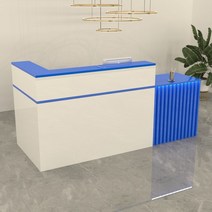 인포메이션 데스크 템바보드 프런트 데스크 리셉션, 블루 (오른쪽)