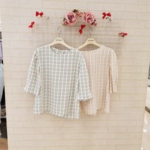 뉴코아 창원 트렌드컬렉션 파스텔 체크 블라우스