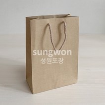 성원포장 명품 종이가방 크라프트 무지 종이쇼핑백, 1개, 7호(세로형)