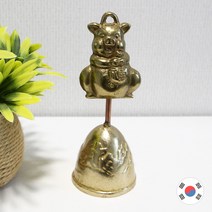 복돼지 황동주물 벽화풍경 식탁종 HTB-217, 단품