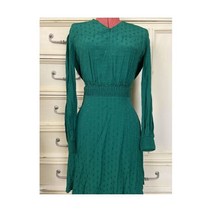 산드로 green polka dot crepe Claudie dress 사이즈 36