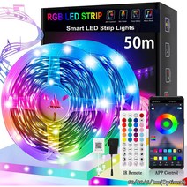 RGB LED스트립 라이트 3M 5M 10M 20M 크리스마스 조명 장식 간접 줄조명 크리스마스 조명 장식 LED 컴퓨터방꾸미기, RGB 20m × 1개