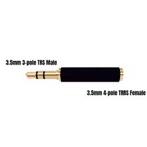 디스코드 UFO 에코 ASMR 먹방 유튜브 게이밍 마이크 3.5mm 마이크 어댑터 4 극 3 TRS 수-암 변환기 케이블, 06 4 to 3 Pole short