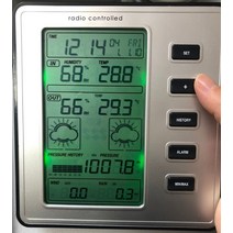 전자 강수량 측정기 기상관측 강우량계 실내외 습도