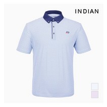 인디안 INDIAN 멀티 패턴 에리형 티셔츠_MITASXM3231