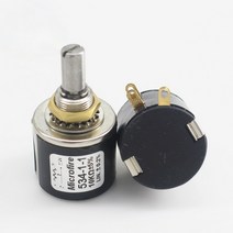 534-1-1 정밀 다중 권선 전위차계 1k 2k 5k 10k 20k 50k 가변 저항 2w 스핀, 100옴