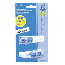 플러스 수정테이프 리필 WH-605R 2p, 혼합 색상, 11개입