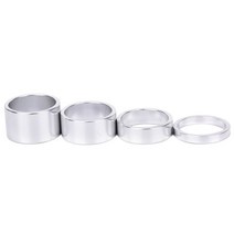 4pcs/로트 알루미늄 합금 산악 자전거 헤드셋 와셔 높이 핸들 바 5-20mm 자전거 포크 세탁기 줄기 스페이서, 은