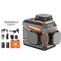 레벨기 자동 레이져레벨기 그린라이트 LD 레이저측정기 레이저수평 레이저줄자 레이져자, 그린라이트12선C패키지, 1개