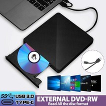 최신 외부 cd dvd 드라이브 usb 3.0 cd dvd rom rewriter 버너 라이터 노트북데스크탑용 고속 데이터 전송 win 7810
