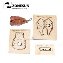 ZONESUN D110 사용자 정의 가죽 절단 다이 레이저 펀치 사진 종이 PVC/EVA 시트 커터 금형 DIY 키 링 나이프 커버 213696, customize die213696