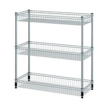 이케아 OMAR 오마르 선반유닛+바구니3 92x36x94수납장선반장, 아연도금_804.830.80