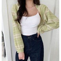 엘르비 유니크 단가라포인트 크롭 볼레로(4Color)