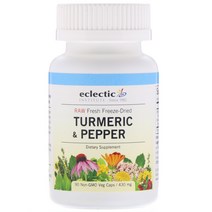 Eclectic Institute 터메릭 Pepper 430mg 90 식물성 캡슐