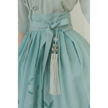 은바늘집 노리개 혼주 신부 한복 전통 바늘집 장신구 악세사리 (백아이보리) /노리개상자 포장 포함