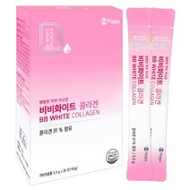 프랑스산 유유제약 비비 화이트 저분자 피쉬 콜라겐5000 30포 비타민C B E, 1박스