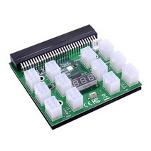 chipal breakout board 1712 포트 6pin 커넥터 led 디스플레이 12v 전원 모듈 hp 1200w 750w psu for gpu 그래픽 카드, 녹색 12 포트