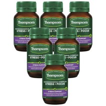 Thompsons 톰슨 아슈와간다 컴플렉스 스트레스 포커스 Ashwagandha Complex Stress Focus 60정, 6개