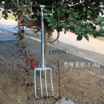 텃밭농기구 로터리삽 삽쇠 주말농장 쟁쇄 삼지창 쟁쇠 밭갈퀴 밭가는도구, 튼튼한 4구 포크